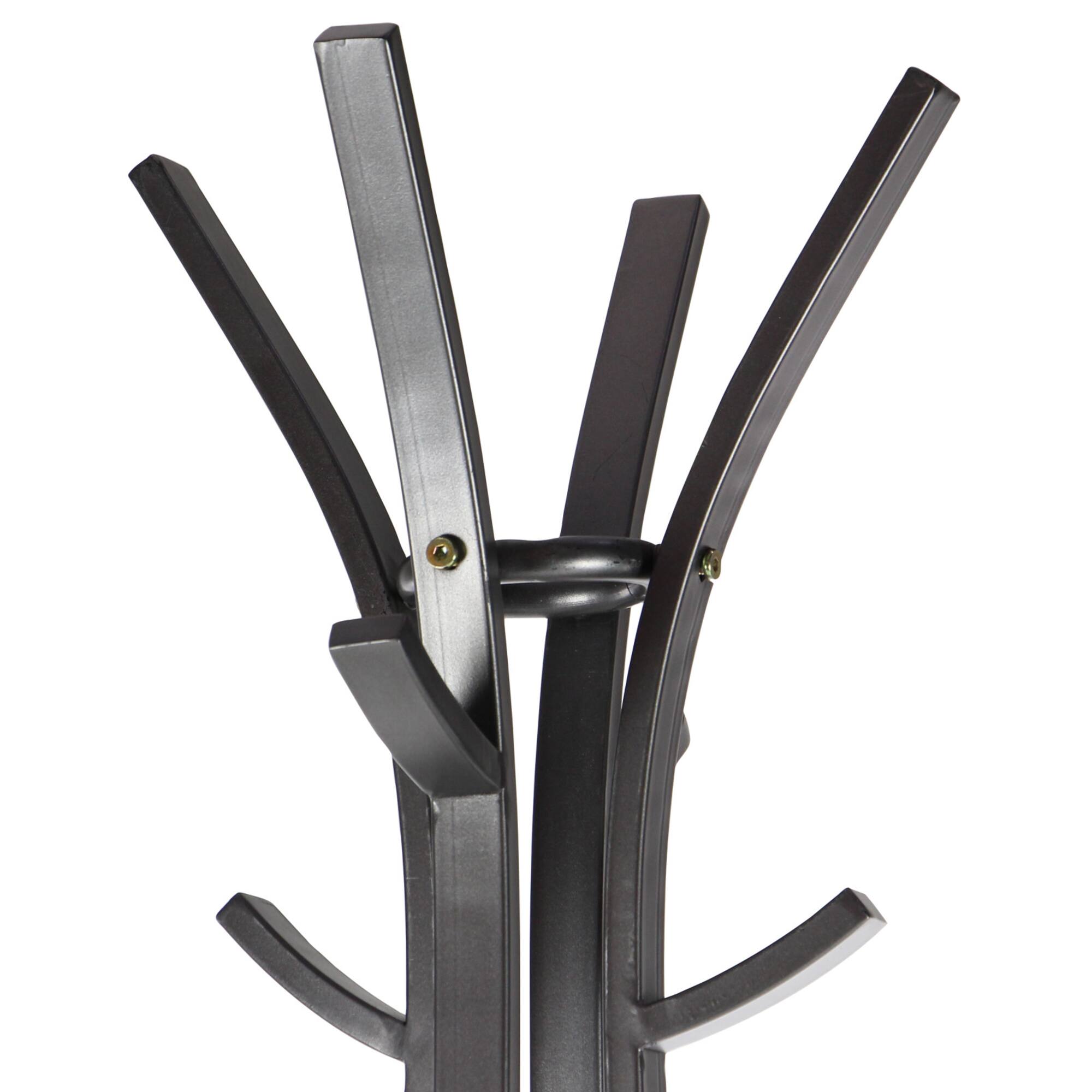 Dark Grey Metal Industrial Coat Rack, 70" x 23" x 23"